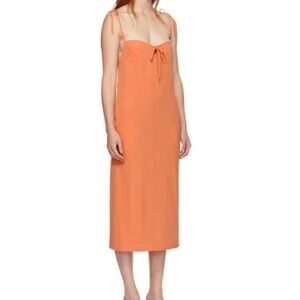 Maryam Nassir Zadeh Orange Serpentine Suiting Dress